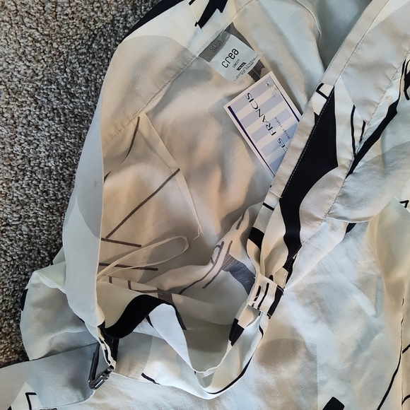 Crea Concepts Ivory Black Gray Geometric Skirt. Size 40 Medium - Picture 4 of 11